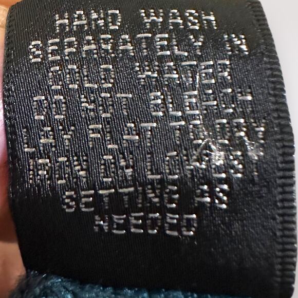 Cyrus | Petite Medium Buttery Soft Blue Teal Knit Pullover Sweater 1/4 Zip Warm - Picture 9 of 9